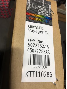 UUS Kliimaradiaator Chrysler Voyager 2.5CRD 2000-2008 05072262AA 5072262AA